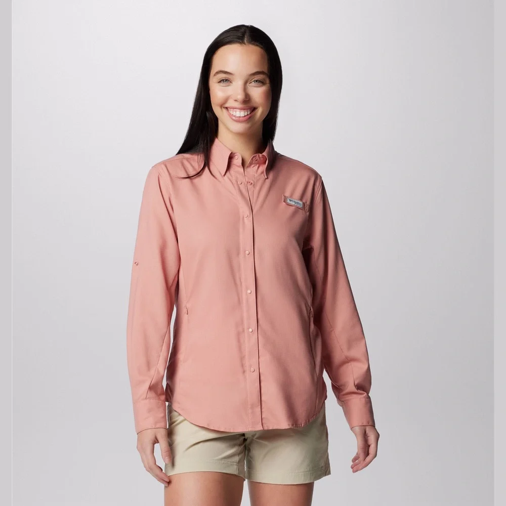 Columbia Pink Button-Up Women's Top - Picture 7 of 12